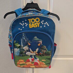 Sonic the Hedgehog Backpack Bookbag Classic Sonic Too Easy  15" x 12"  School